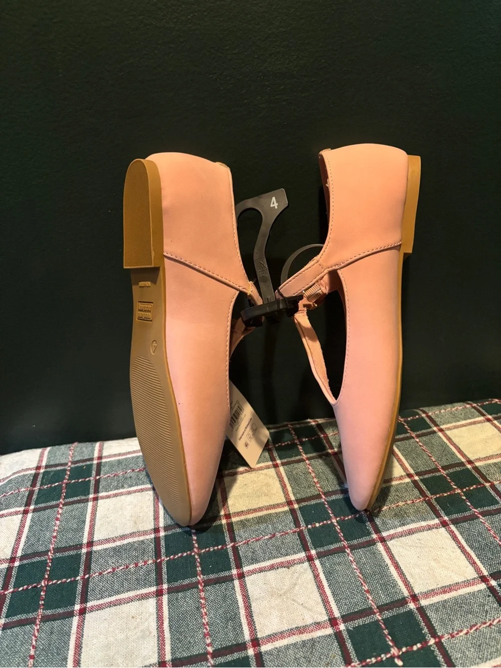 NWT Girls Pink T-Strap Ballet Flats